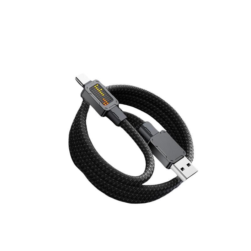 Apple Lightning And Typec Fast Charging Data Cable With Rgb Breathing Light For Tablets And Smartphones