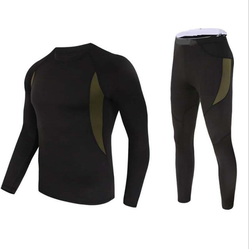 Men's Slim-Fit Warm Cycling & Running Fitness Set for Autumn/Winter