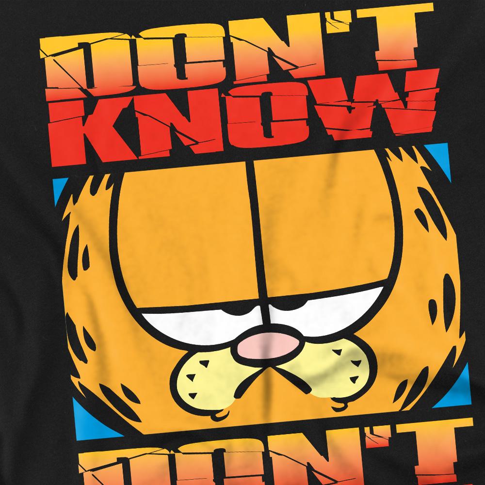 Garfield Herren Weißes Don´t Know Don´t Care T-Shirt