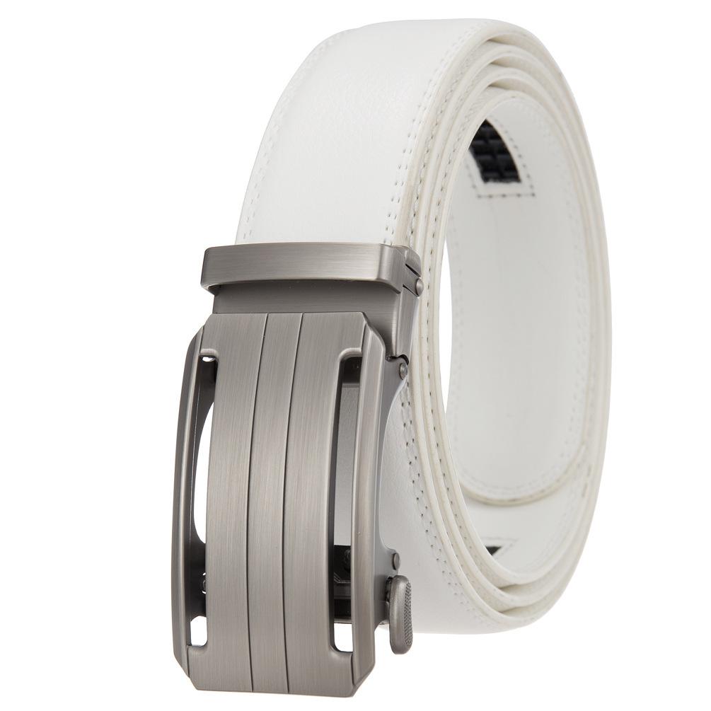 1Pcs Fashion Automatic Buckle Belt, Men'S Belt, Two-Layer Cowhide, Belt Belt Ly36-35409-1