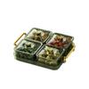 Waterproof Divided Serving Dishes Translucent Fruit Storage Tray Plastic Dried Fruit Plate  Bedroom