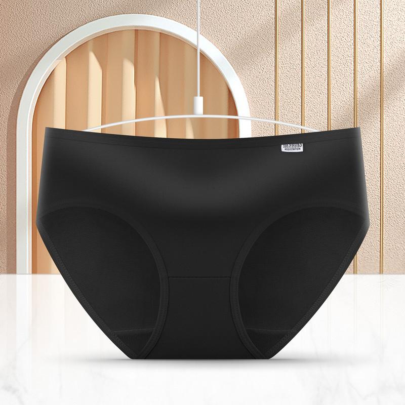 Plus Size Ladies Fashion New Cute Student Breathable Mid Waist Briefs