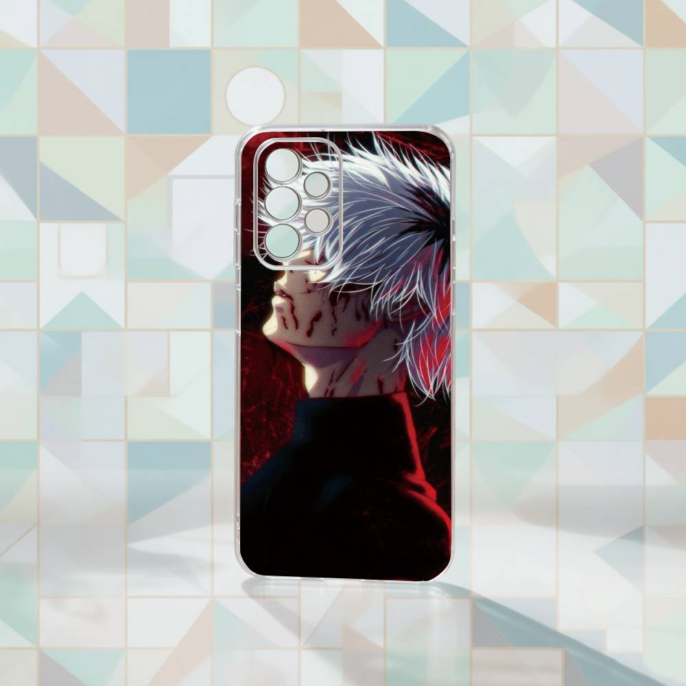 

Чехол для телефона Tokyo Ghoul Кен Канеки для Samsung S25, S24, S21, S22, S23, S30, Ultra, S20, Plus, Fe Прозрачный чехол Samsung S30plus5G