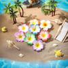 10Pcs Foam Hawaiian Frangipani Artificial Plumeria Flower Hat Hair Clips for Home Party Women Girl Hawaii Beach Vacation Decor