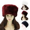 Winter Russian Women Men Fluffy Faux Fur Solid Color Ear Warmer Hat Beanie Cap