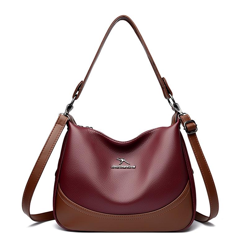 Autumn/Winter 2025 Women's Crossbody Bag: Fashionable, Versatile, Large Capacity, Color Block Style