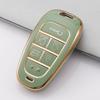4/5/6/7 Buttons Gold Edge TPU Remote Key Fob Case Cover for 2020-2021 Hyundai Sonata Nexo DN8 Santa Fe TM Tucson NX4 Staria Ioniq