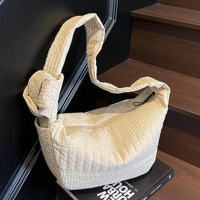 New Casual Simple Lazy Style Tote Bag Women's Fashion Wide Shoulder Strap Large Capacity Shoulder Messenger Bag
