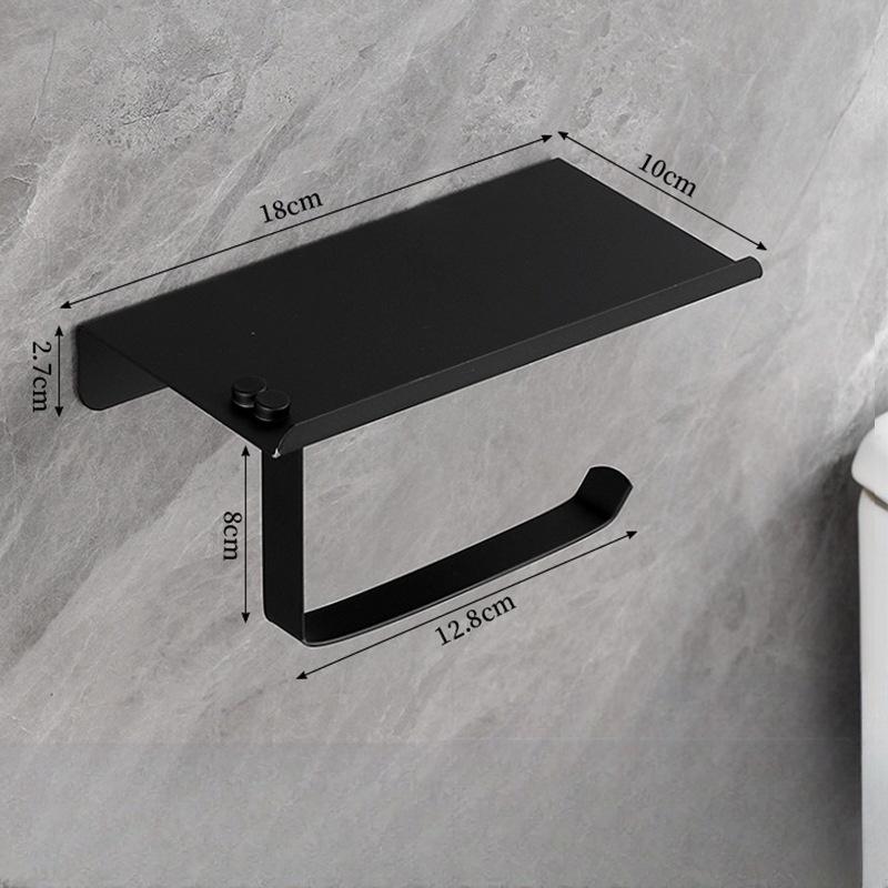 Stainless Steel Toilet Paper Holder with Phone Shelf Bathroom Tissue Holder Toilet Paper Roll Holder
