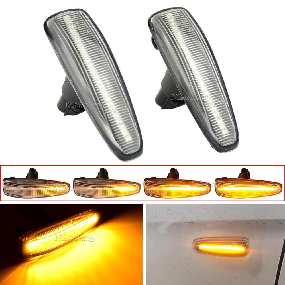 2 Stück Bernsteinfarbene Dynamische LED-Kotflügel Seitenmarkierer für Mitsubishi Lancer EVO X Outlander Sport Mirage 2014+ Blinker Leuchte Markierungsleuchte