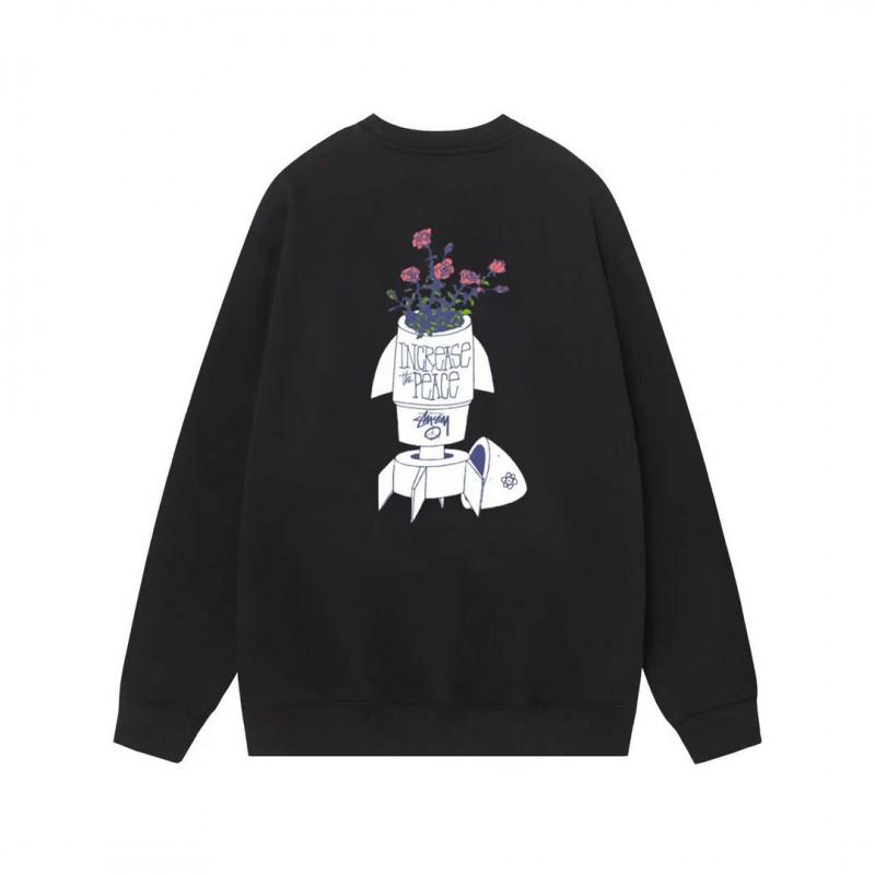 Unisex Oversized Cotton Crewneck Sweatshirt With Letter Dice Print Fall Youth Streetwear
