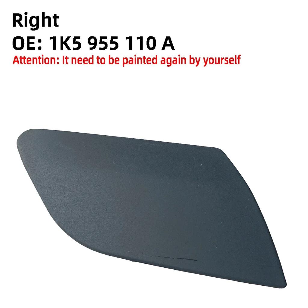 For VW Golf 5 Jetta A5 MK5 2006-2009 1 2PCS New Primed Front Bumper Grill Headlight Lamp Washer Cover Cap Trim