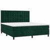 Maison Exclusive - Sommier à lattes de lit matelas et LED Vert foncé 180x200 cm