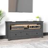 Day and Night - Day and Night Solid Gray Pine Wood TV Cabinet 114x35x52 Cm