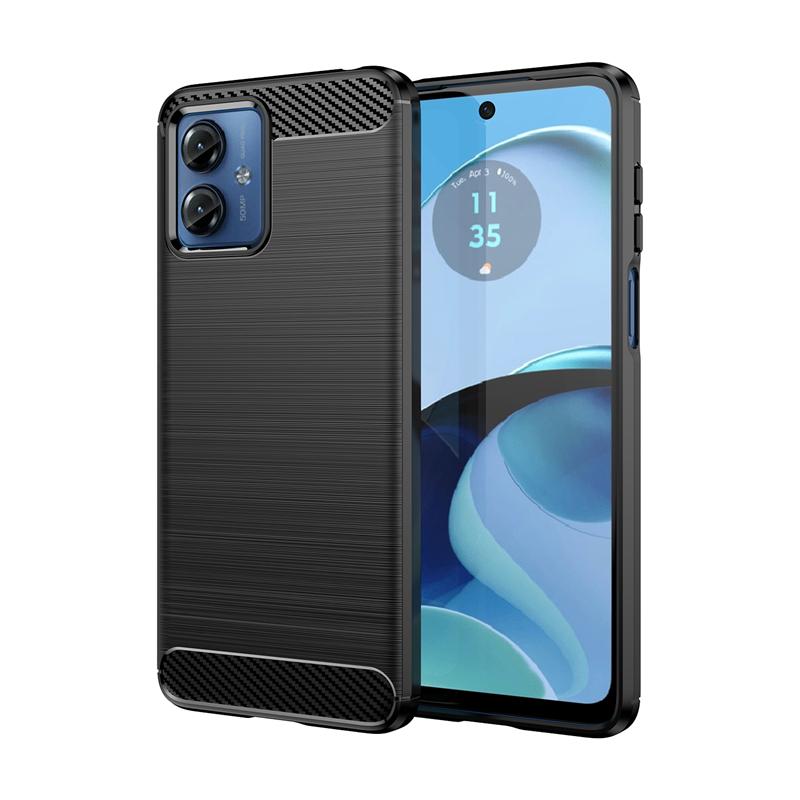 For Cover Motorola Moto G14 Case For Moto G14 Bumper Shockproof Anti-knock Silicone Carbon Fiber Case For Moto G14 Case 6.5 inch