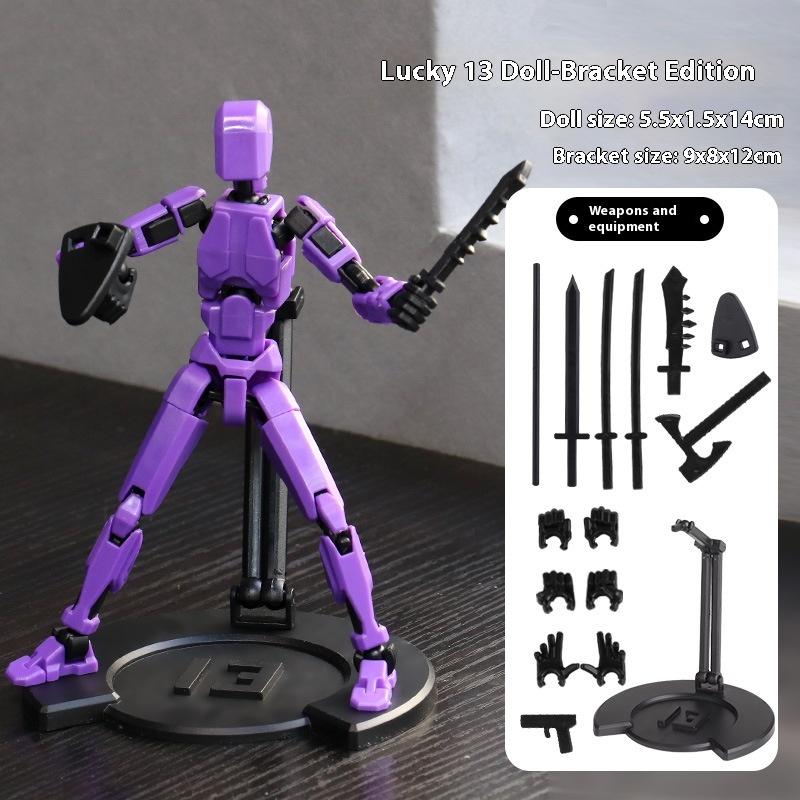 Farbkasten Glückspuppe 13 Mehrgelenk-bewegliches Puppenspielzeug der 3. Generation Schaufensterpuppe DIY Ganzkörper-Dekompressionsartefakt