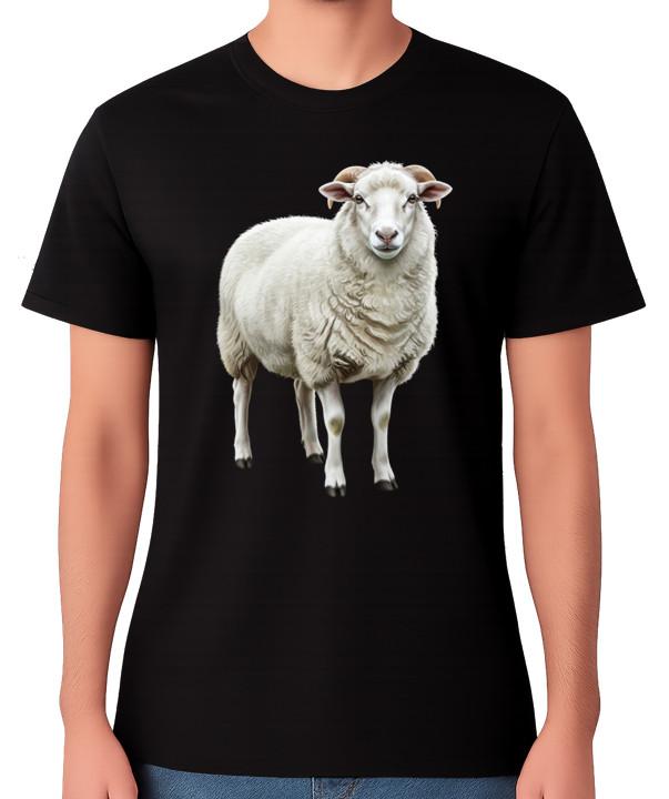

Realistic Sheep Farm Animal Illustration T-Shirt Rustic Country Gift Unisex Tee S разноцветный