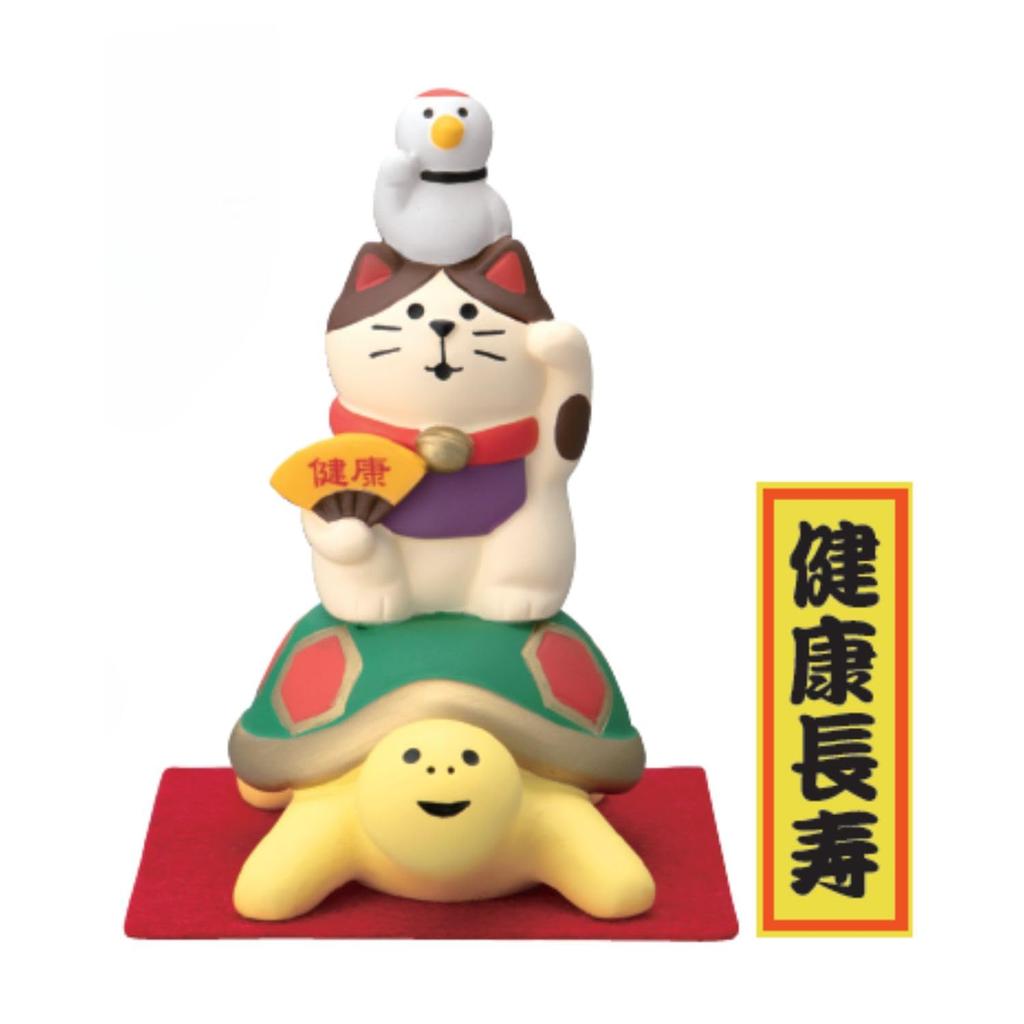 Decor Corporation concombre Crane and Turtle Lucky Cat Size Approx. W4.4 D7.2 H8 ZCB-86111
