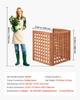 Wooden Privacy Fence, 810 X 960 Mm Air Conditioner Fence, 3 Panel Solid Outdoor Wood Privacy Screen with Adjustable Angle, Hinge-Reinforced Structure,