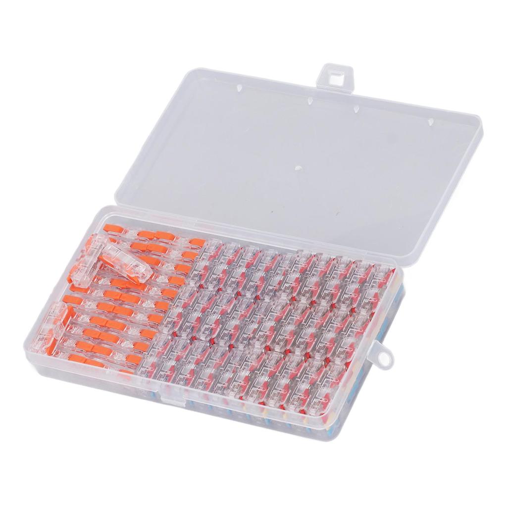 55Pcs Mini Quick Connect Lever Nut Wire Connector PC Shell Strong Conductivity Lever Wire Terminals 250V 32A