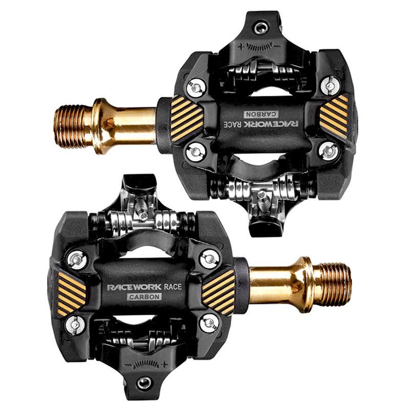 

RACEWORK Сверхлегкие контактные педали для горного велосипеда X-M8100 самоблокирующиеся на DU подшипниках золотой