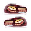 Para Luzes Traseiras LED Dinâmicas Estilo Design M4 GTS com Pisca Sequencial Compatível com Mk6 GTD R R20 2009 2013 Lente Vermelha