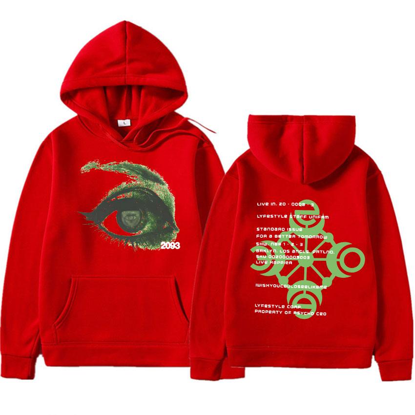 Yeat Lyfestyle 2093 Eye Print Hoodie Album Merch Pullovers Fashion Sweatshirts Men's Casual Y2K Top Aesthetic Long Sleeve
