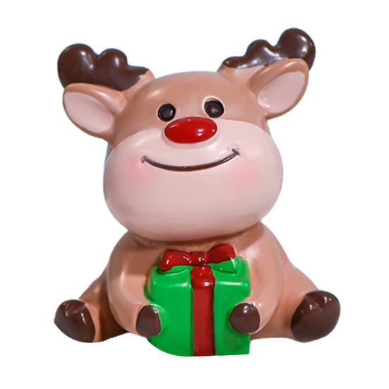 Stylový krásný vánoční motiv miniaturní socha Malé ozdoby na panenky z pryskyřice Dekor na plochu