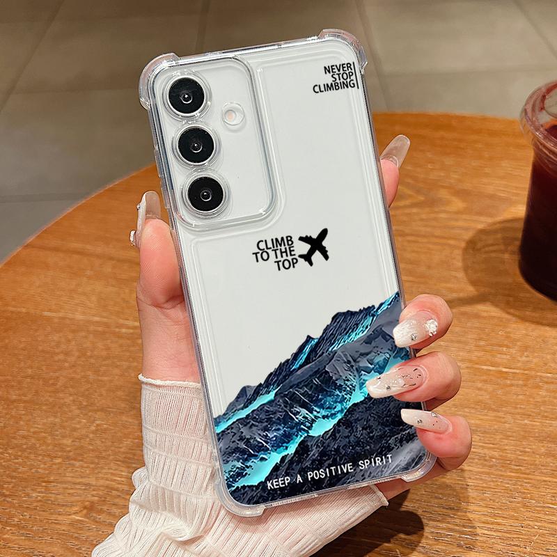 

Чехол «Самолет Снежная Гора» для Samsung Galaxy S26 S25 S24 Ultra S23 S22 Plus S21 FE A54 A15 A35 A55 A16 A26 A36 A56 A17 A37 A57 5G Прозрачный Мягкий Чехол Samsung A36 5G прозрачный