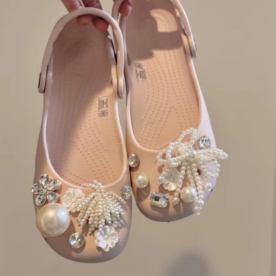 Bowknot High-End Ballet Shoe Flower Buckle - Detachable Mary Jane Accessory