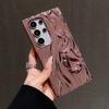 3D Pleated Electroplated Solid Color Drop-Proof Phone Case for Samsung S25 Ultra/S24 Plus/S23
