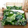 Fresh Green Leaf Minimalist Printed Quilt Cover Pillow Cover Queen Bedding Set Bedding Set Luxury Customized Bedding Set