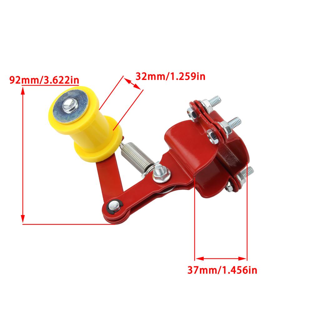 Motorcycle Chain Adjuster with Guide Wheels Bolt Auto Adjuster on Roller for 50cc-500cc ATV Electric Bike Scooters Accessories