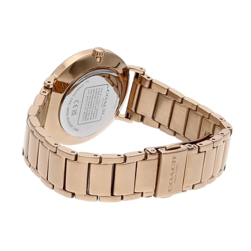 Coach PERRY Watch, 36mm, White Dial, Stainless Steel, Mineral Glass Quartz, Water Resistant, China Watch, 14503938, Women's, Gold