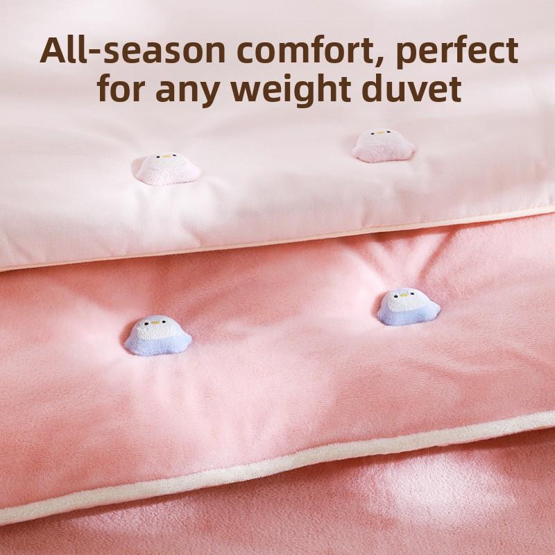 Needle-free Quilt Holder with Fleece Buckles, Quilt Cover and Quilt Cover, Cotton Quilt, Wrinkle-free Bed Sheet Holder