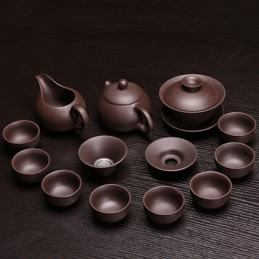 Chinese Dragon Kung Fu Tea Sets,Genuine Yixing Purple Clay Teapot,Zisha Teacups,Pure manual,Tea Service High Quality Tea Set