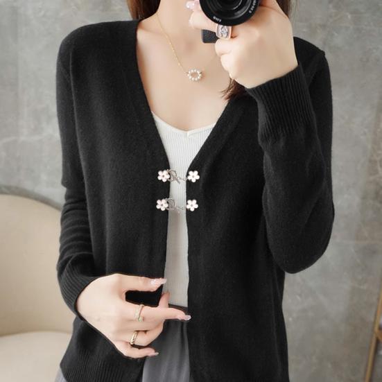 5 Pcs Chain Button Pins Cardigan Closure Fastener No Sewing Detachable Decorative Buttons for Sweaters Cardigans
