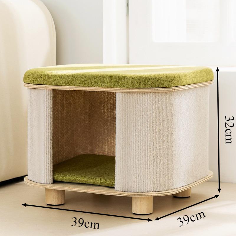 

Stool Cat Bed Sofa Pet Cat Dog Bed Sleeping Wooden Kitten Dogs Cats Beds Furniture Kittens Accessories Cat s House Pets Supplies зелёный