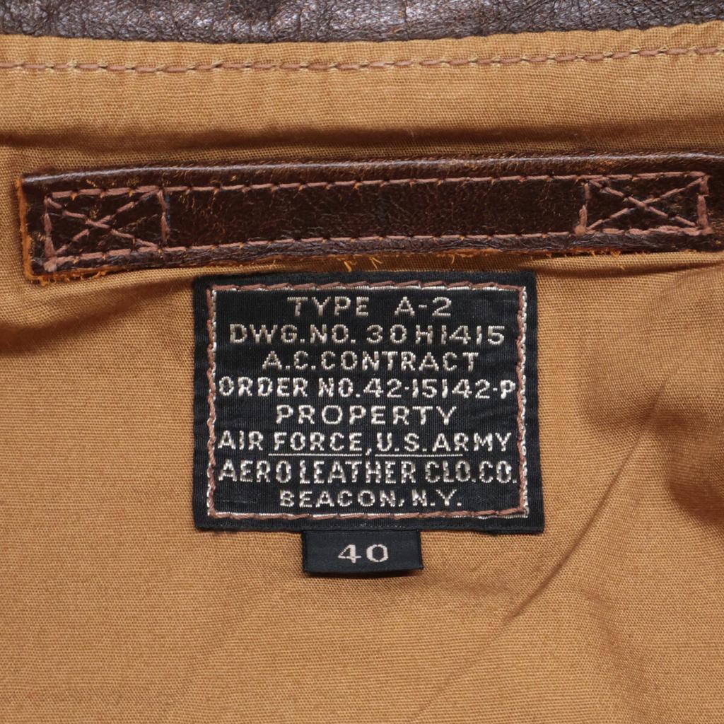 THE FEW AMERICAN BEAUTY A-2 Lærflyjakke Jakke 40 BrunBrukt