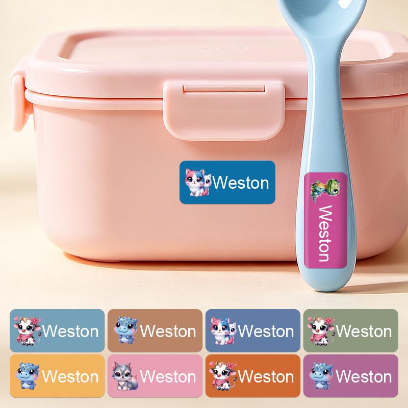 Custom Waterproof Name Labels - Personalized Stickers For School Accessories Water Bottles Mugs | Trendy And Long-Lasting