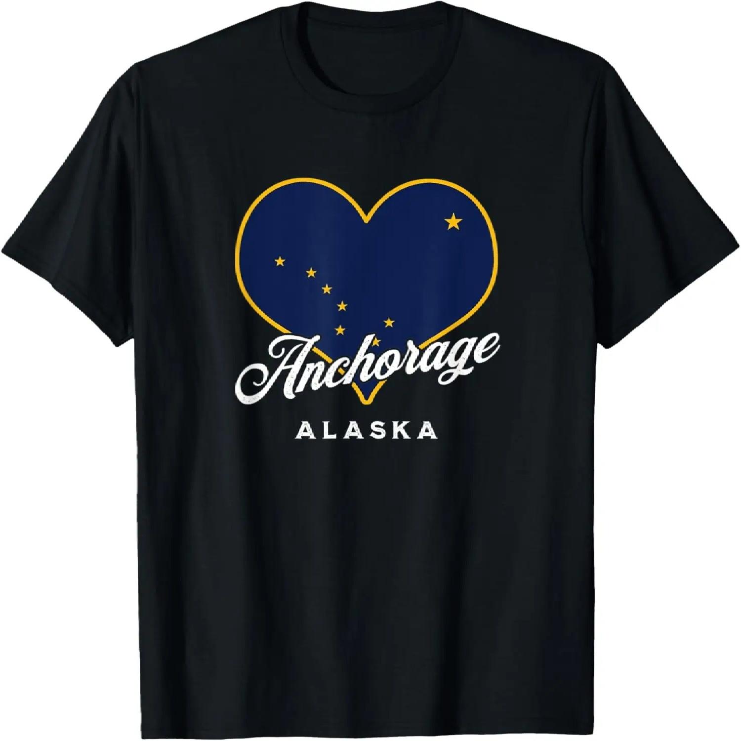 

Anchorage Alaska USA State Flag Big Dipper Vacation Souvenir T-Shirt XXXXXL