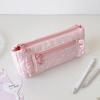 Printed Star Pencil Case Large Capacity Makeup Bag Trendy Pen Organizer  School Office Supplies