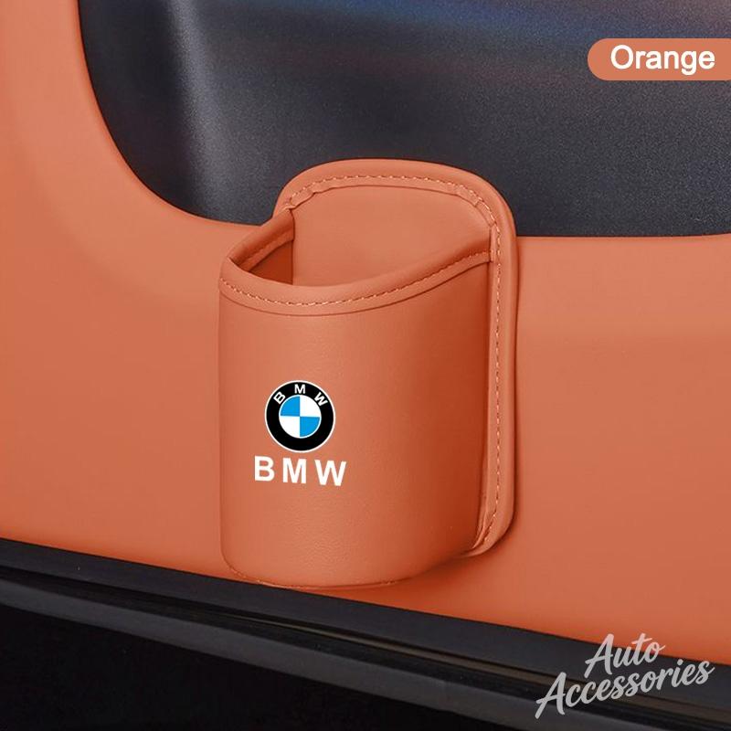 Car Door Water Cup Box Back Seat Drink Rack Storage Leather Accessories For BMW M1 M3 M4 M5 M6 E90 X1 X2 X3 X4 X5 X6 X7 G30 G20