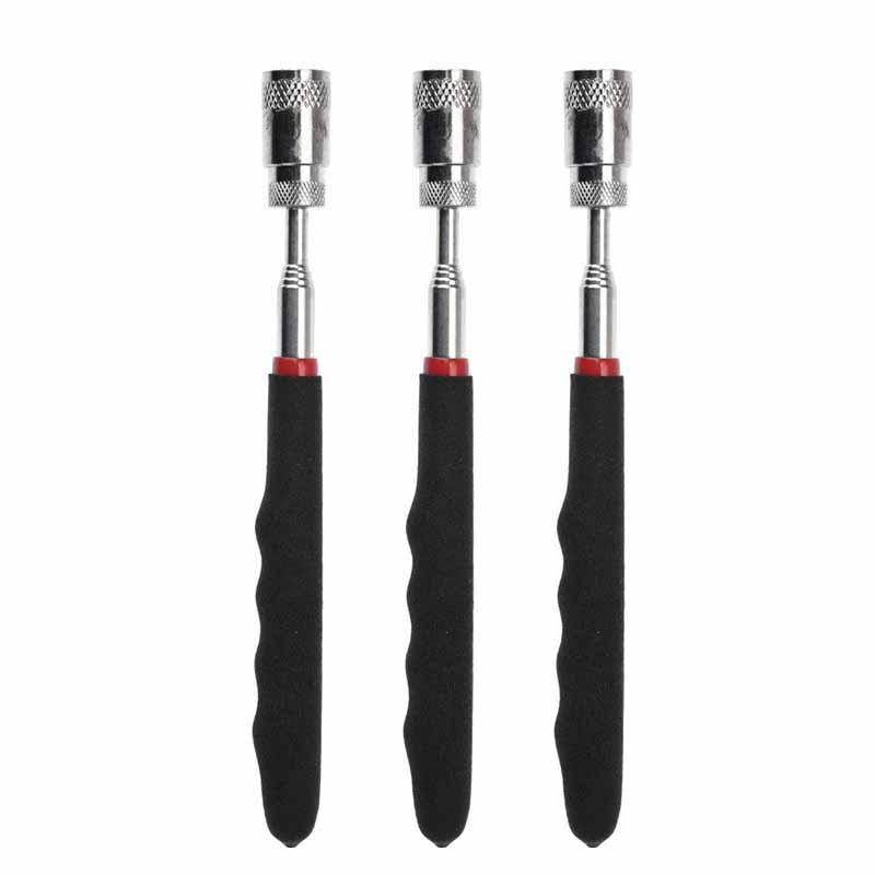 LED Telescopic Pickup Magnetic Iron Rod Strong Magnetic Metal Screw Suction Rod for Household Automotive Repair Inspection Tool