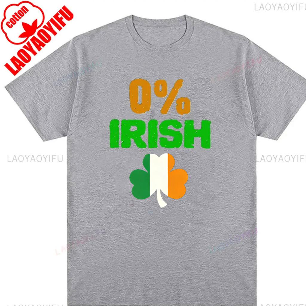 0 Irish Shirt Funny St Patricks Day TShirt Gift for Saint Pattys Day Party Pub Crawl Irish Flag Tee Drinking Shirts COTTON