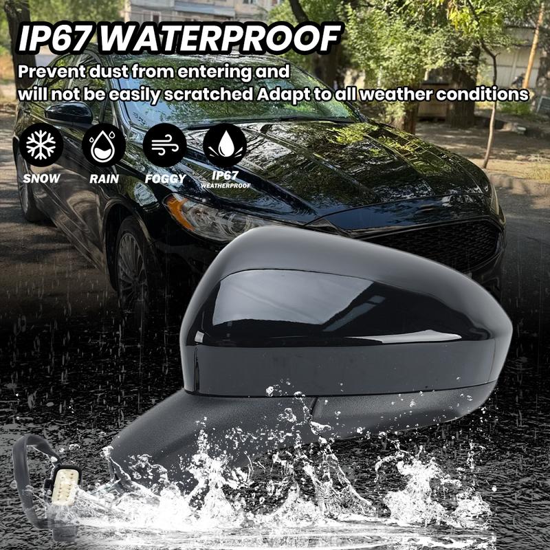 3-tlg. Außenspiegel-Baugruppe für Ford Fusion 2015 2016 2017 2018 - US-Version Schwarzer Plug-In Seitenspiegel Autozubehör