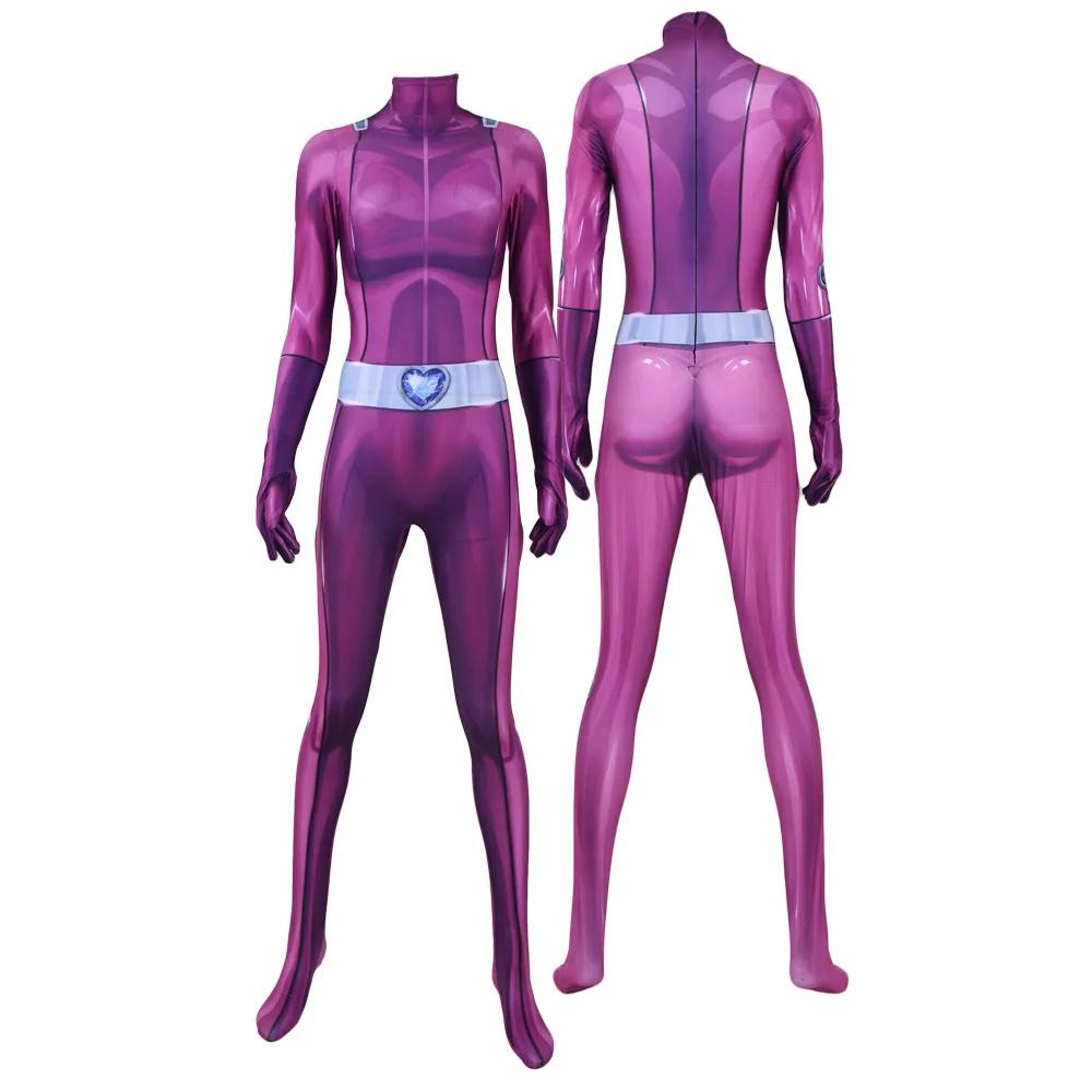 Totally Spies Cosplay Bodysuit for Adults and Girls, Anime Clover Ewing Jumpsuits, Halloween Samantha Simpson Alexandra Costume
