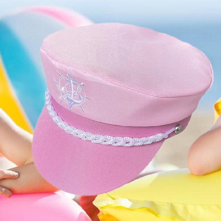 Sailor Hat Neck Scarves Women Bridal Shower Captain Costume Hat Silk Scarf 2PCS Stage Props Hat for Theme Party