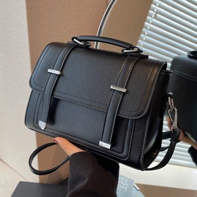Elegant Textured Leather Handbag Classic Square Bag Fashion Crossbody Bag Versatile Tote Bag Minimalist Comfort Shoulder Bag