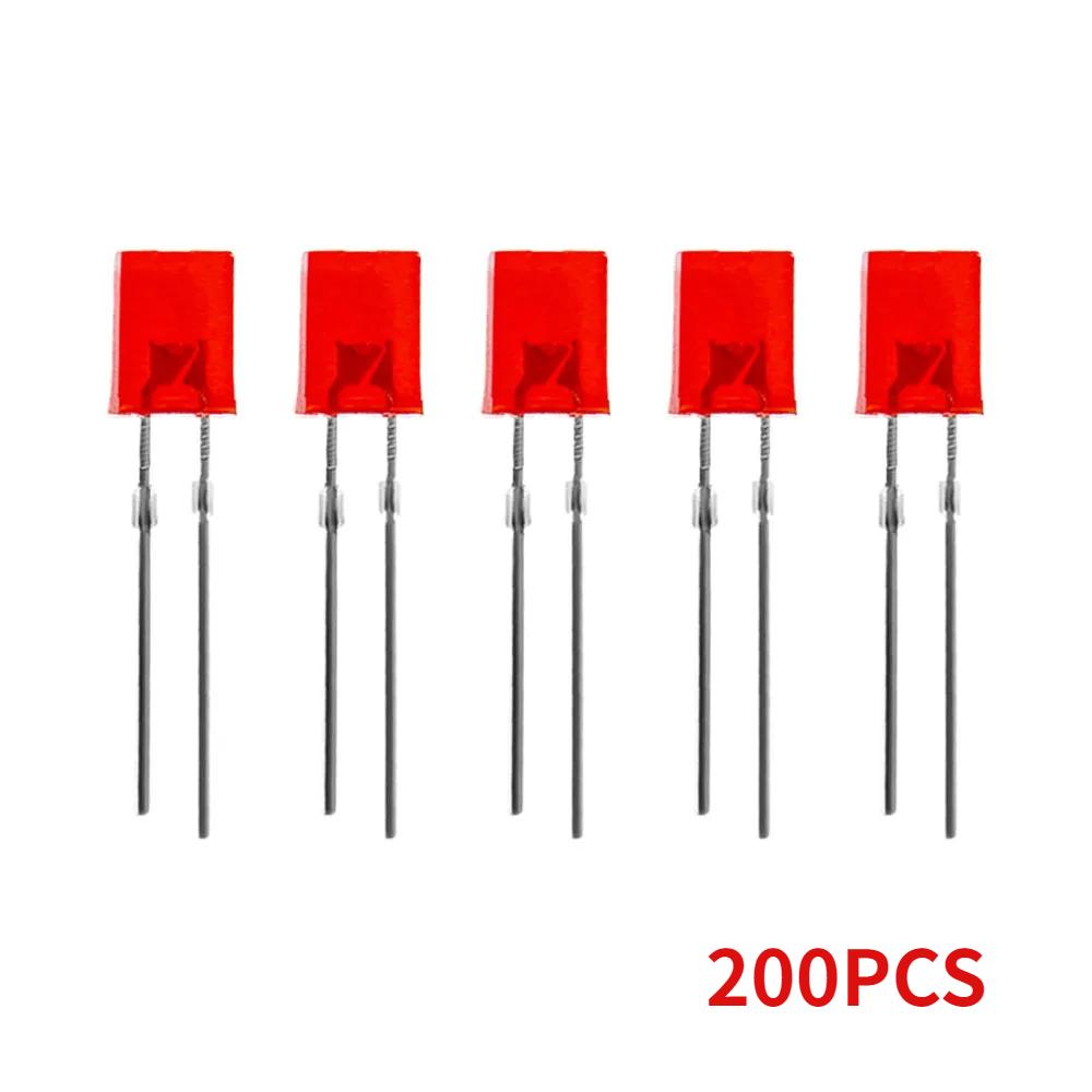 100/200pcs LED Light-emitting Diode 2*5*7mm Square LED Diode Red Yellow Green Blue White Diodes for DIY Electronic